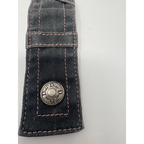 Christian Dior Denim Bracelet Pink Stitch 2004 Girly Collection - Picture 4 of 7